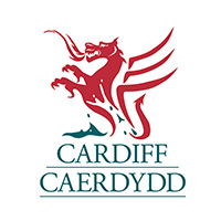 Cardiff Council logo, in red and green with a traditional Welsh Dragon in the illustration