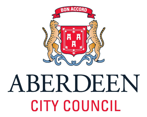 Aberdeen City Council logo, display the City coat of arms including the two leopards